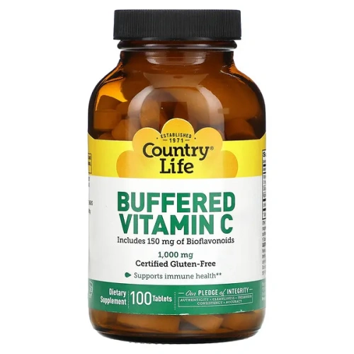 Country Life, Buffered Vitamin C, 1,000 mg, 100 Tablets