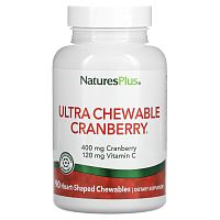 Nature's Plus, Ultra Chewable Cranberry With Vitamin C, Cranberry/Strawberry, 90 Chewable Love-Berries