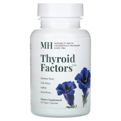 Michael&#x27;s Naturopathic, Thyroid Factors, 60 Vegan Capsules