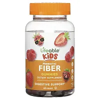 Lifeable, Kids Prebiotic Fiber Gummies, Natural Berry, 60 Gummies