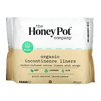 The Honey Pot Company, Organic Incontinence Liners, Herbal-Infused Cotton Liners With Wings, 20 Count