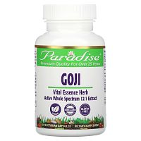 Paradise Herbs, GoJi, 60 Vegetarian Capsules