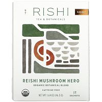 Rishi Tea, Organic Botanical Blend, Reishi Mushroom Hero, 15 Sachets, 1.64 oz (46.5 g)