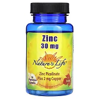 Nature&#x27;s Life, Zinc, 30 mg, 50 Vegetarian Capsules