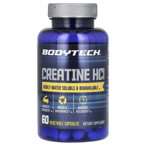 BodyTech, Creatine HCl, 60 Vegetable Capsules