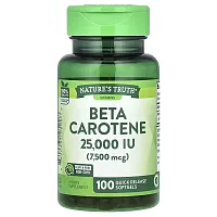 Nature&#x27;s Truth, Beta Carotene, 25,000 IU (7,500 mcg), 100 Quick Release Softgels