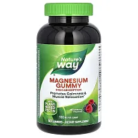 Nature&#x27;s Way, Magnesium Gummy, Mixed Berry, 100 mg, 90 Gummies