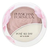 Physicians Formula, Rosé All Day, Set &amp; Glow, Illuminating Powder &amp; Dewy Balm, 1711500 Brightening Rose, 1 Count