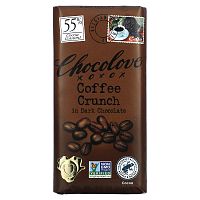 Chocolove, Кофейный кранч в темном шоколаде, 55% какао, 90 г (3,2 унции)