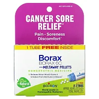 Boiron, Borax 6C, Meltaway Pellets, 3 Tubes, Approx. 80 Pellets Each