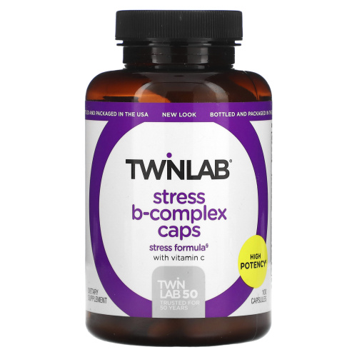 Twinlab, Stress B-Complex Caps, 100 капсул