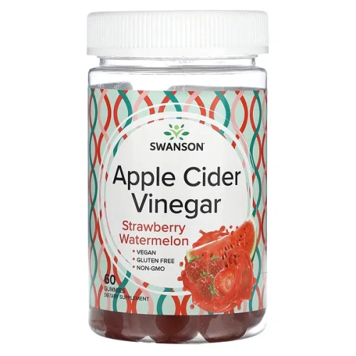 Swanson, Apple Cider Vinegar, Strawberry Watermelon, 60 Gummies