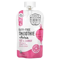 Serenity Kids, Dairy-Free Smoothie + Protein, All Ages 6+ Months, Beet &amp; Carrot, 3.5 oz (99 g)