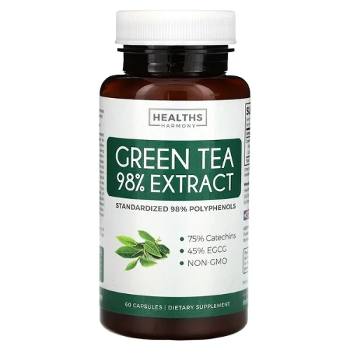 Healths Harmony, Green Tea 98% Extract , 60 Capsules