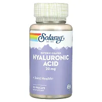 Solaray, Enteric-Coated Hyaluronic Acid, 20 mg, 30 VegCaps