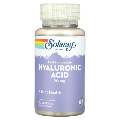 Solaray, Enteric-Coated Hyaluronic Acid, 20 mg, 30 VegCaps