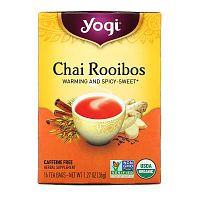 Yogi Tea, чай ройбуш, без кофеина, 16 чайных пакетиков, 36 г (1,27 унции)