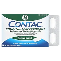 Contac, Cough and Expectorant, Maximum Strength, 21 Extended-Release Tablets