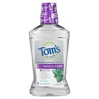 Tom's of Maine, Whole Care, ополаскиватель для полости рта с натуральным фтором, свежая мята, 473 мл (16 жидк. Унций)