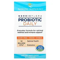 Nordic Naturals, Nordic Flora Probiotic Daily, 12 Billiion, 60 Capsules (6 Billion CFU per Capsule)