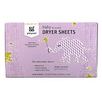 Grab Green, D Dry Sheets, для детей от 5 месяцев, Dreamy Rosewood с эфирными маслами, 80 компостируемых листов