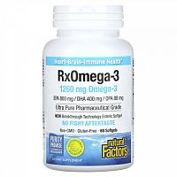 Natural Factors, RxOmega-3, 1260 мг, 60 капсул (630 мг в 1 капсуле)