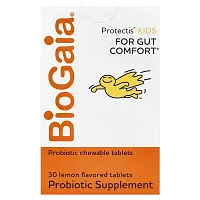 BioGaia, Protectis Kids, For Gut Comfort, Lemon, 30 Probiotic Chewable Tablets