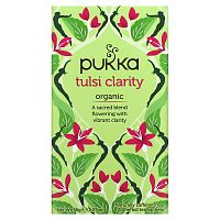 Pukka Herbs, Organic Tulsi Clarity, Caffeine-Free, 20 Herbal Tea Sachets, 1.27 oz (36 g)