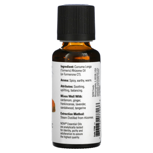 Now Foods, Essential Oils, Turmeric, 1 fl oz (30 ml) фото 2