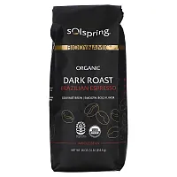 Dr. Mercola, Solspring, Biodynamic, Organic Brazilian Espresso, Whole Bean, Dark Roast, 16 oz (453.5 g)