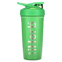 iHerb Goods, Strada, Insulated Stainless Steel Blender Bottle, Green, 24 oz (710 ml)