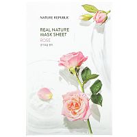 Nature Republic, Real Nature Beauty Mask Sheet, Rose, 1 шт., 23 мл (0,77 жидк. Унции)