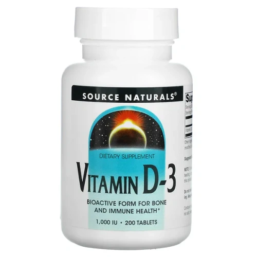 Source Naturals, Vitamin D-3, 1,000 IU, 200 Tablets