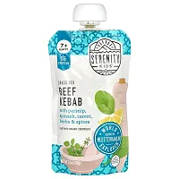 Serenity Kids, Beef Kabab with Parsnip, Spinach, Carrot, Herbs &amp; Spices, 7+ Months, 3.5 oz (99 g)