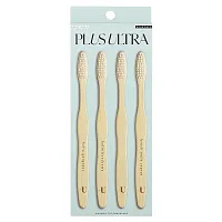 Plus Ultra, Bamboo Toothbrushes, Adult, Soft, 4 Pack