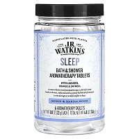 J R Watkins, Sleep, Bath &amp; Shower Aromatherapy Tablets, Monoi &amp; Sandalwood, 6 Tablets, 0.8 oz (22 g) Each