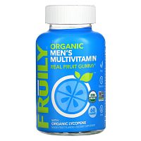 Fruily, Organic Men's Multivitamin, With Organic Lycopene, Mixed Fruit, 60 Gummies