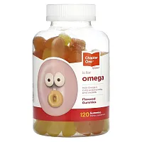 Chapter One, Omega Gummies with Omega 3 Fatty Acids EPA &amp; DHA, Flavored, 120 Gummies