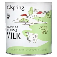 Dr. Mercola, Solspring, Organic A2 Dry Whole Milk, 17.4 oz (495 g)