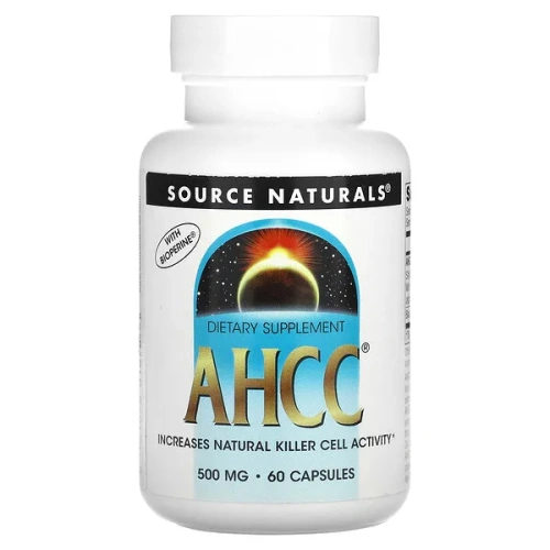 Source Naturals, AHCC with Bioperine, 500 mg, 60 Capsules