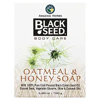 Amazing Herbs, Black Seed, Oatmeal &amp; Honey Bar Soap, 4.25 oz (120 g)