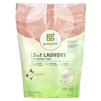 Grab Green, 3-in-1 Laundry Detergent Pods, Gardenia, 24 Loads, 13.5 oz (384 g)