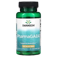 Swanson, PharmaGABA, 100 mg , 60 Chewable Tabs