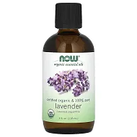 NOW Foods, Organic Essential Oils,  Lavender, 4 fl oz (118 ml)