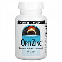 Source Naturals, OptiZinc, цинк, 240 таблеток