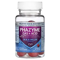 Phazyme, Gas &amp; Acid, Maximum Strength, Cherry, 24 Chewables