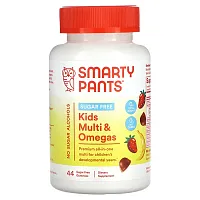 SmartyPants, Kids Multi &amp; Omegas, Sugar Free, Strawberry Banana, 44 Gummies