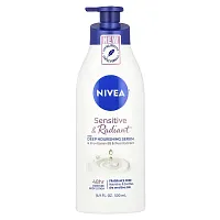 Nivea, Sensitive &amp; Radiant Body Lotion, Fragrance Free, 16.9 fl oz (500 ml)