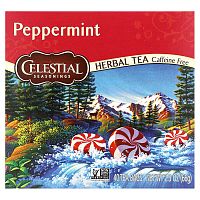 Celestial Seasonings, Herbal Tea, Peppermint, Caffeine Free, 40 Tea Bags, 2.3 oz (66 g)