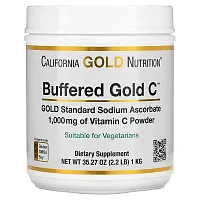 California Gold Nutrition, Buffered Gold C, Non-Acidic Vitamin C Powder, Sodium Ascorbate, 2.2 lb (1 kg)